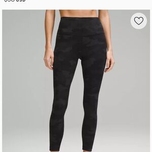 black camo print lulu leggings